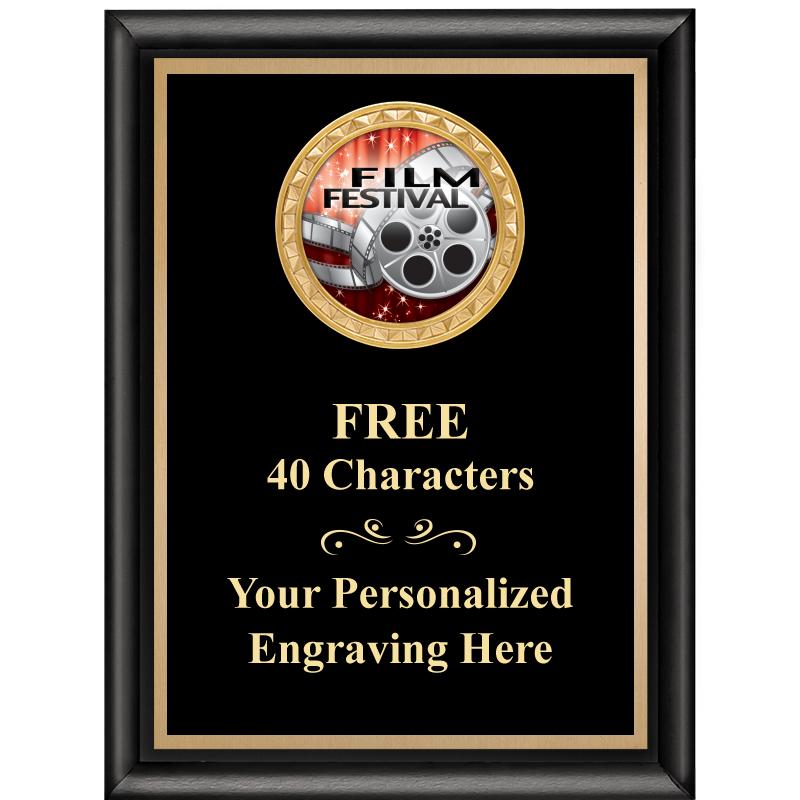 6X8 BLK SHINY EXEC INSERT PLQ