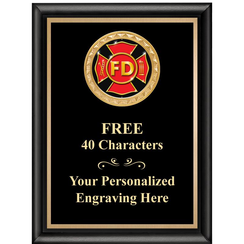 6X8 BLK SHINY EXEC INSERT PLQ