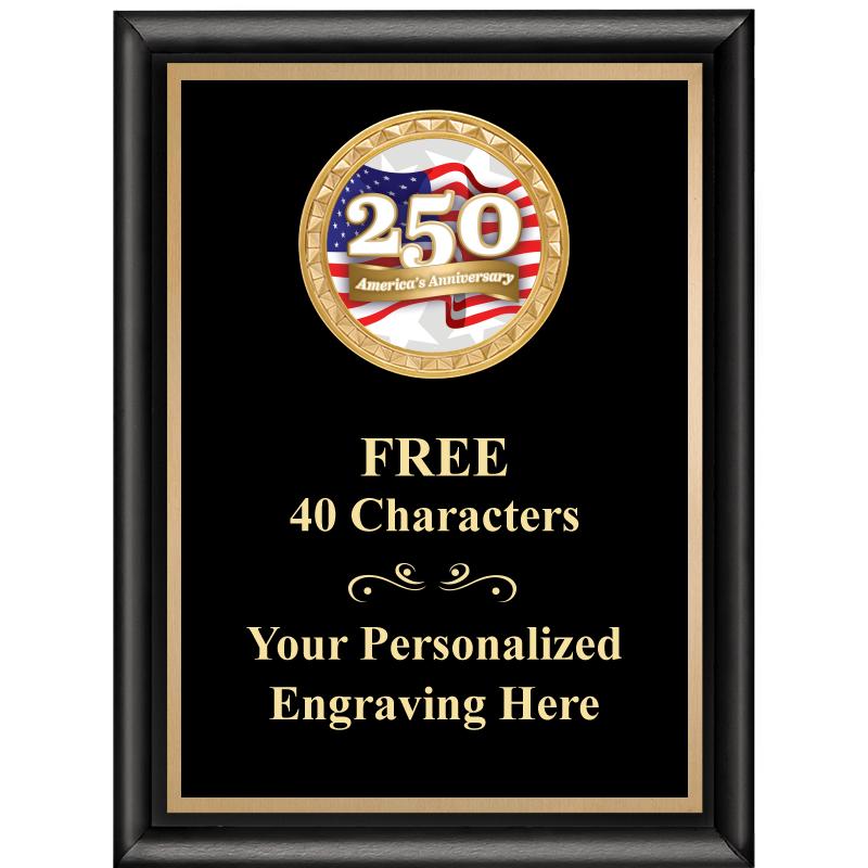 6X8 BLK SHINY EXEC INSERT PLQ