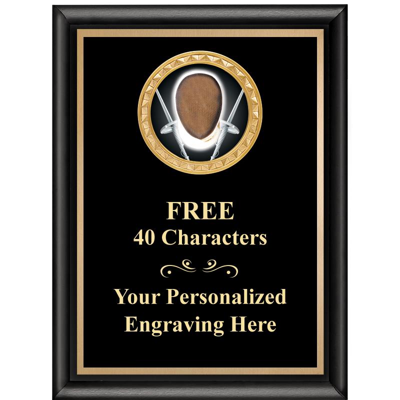 6X8 BLK SHINY EXEC INSERT PLQ