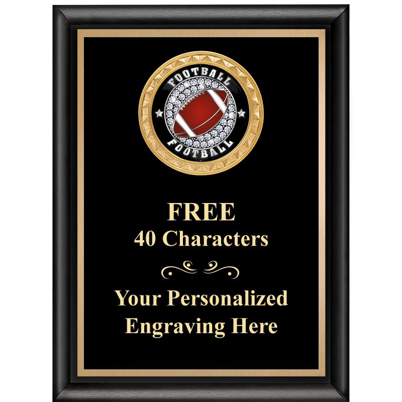 6X8 BLK SHINY EXEC INSERT PLQ