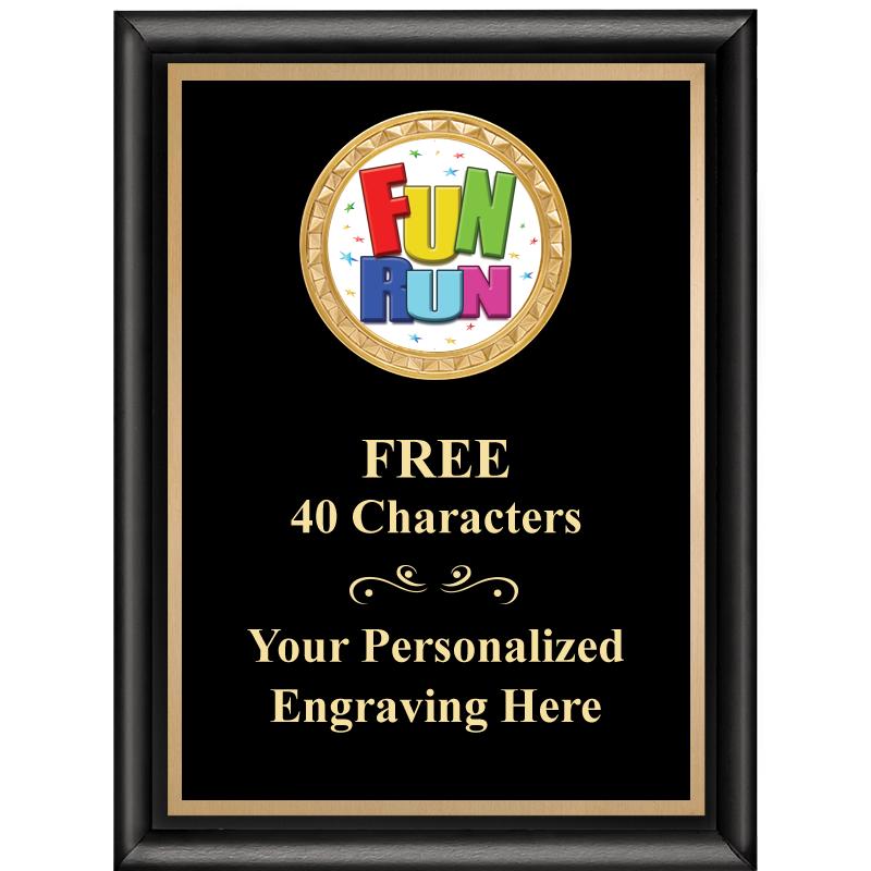 6X8 BLK SHINY EXEC INSERT PLQ