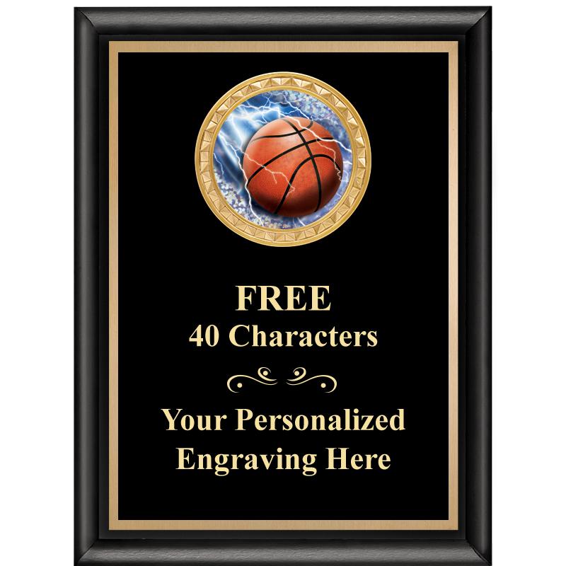 6X8 BLK SHINY EXEC INSERT PLQ