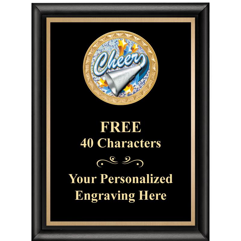 6X8 BLK SHINY EXEC INSERT PLQ