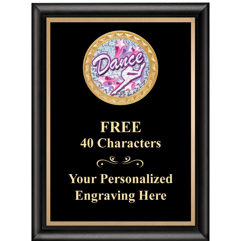 6X8 BLK SHINY EXEC INSERT PLQ