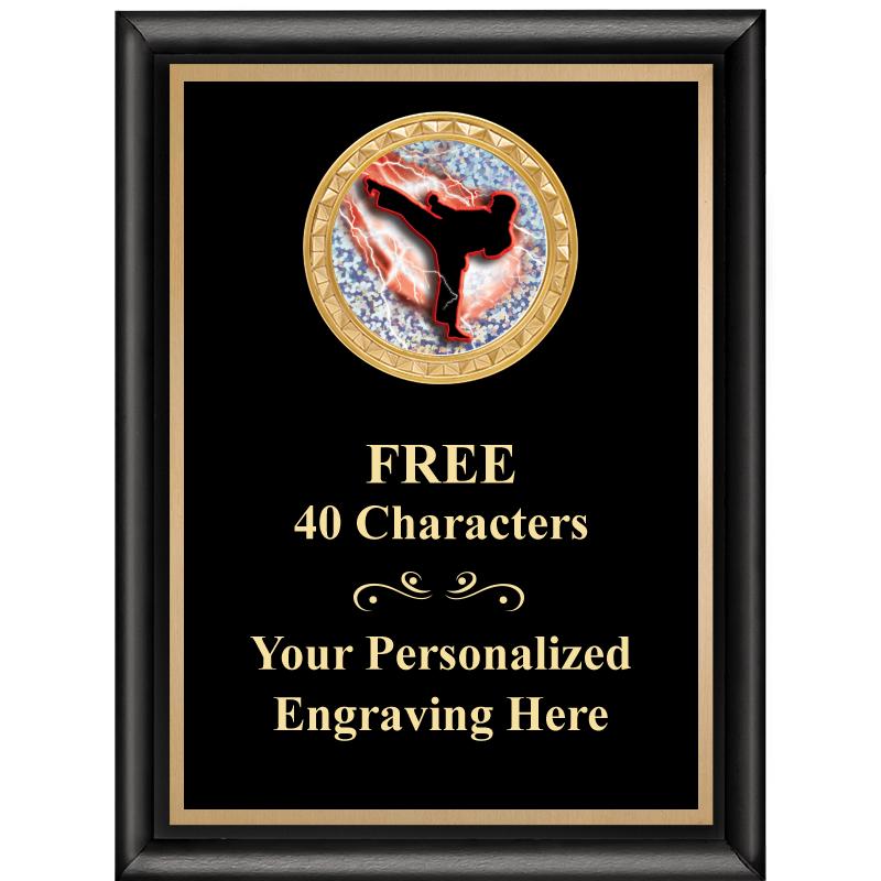 6X8 BLK SHINY EXEC INSERT PLQ