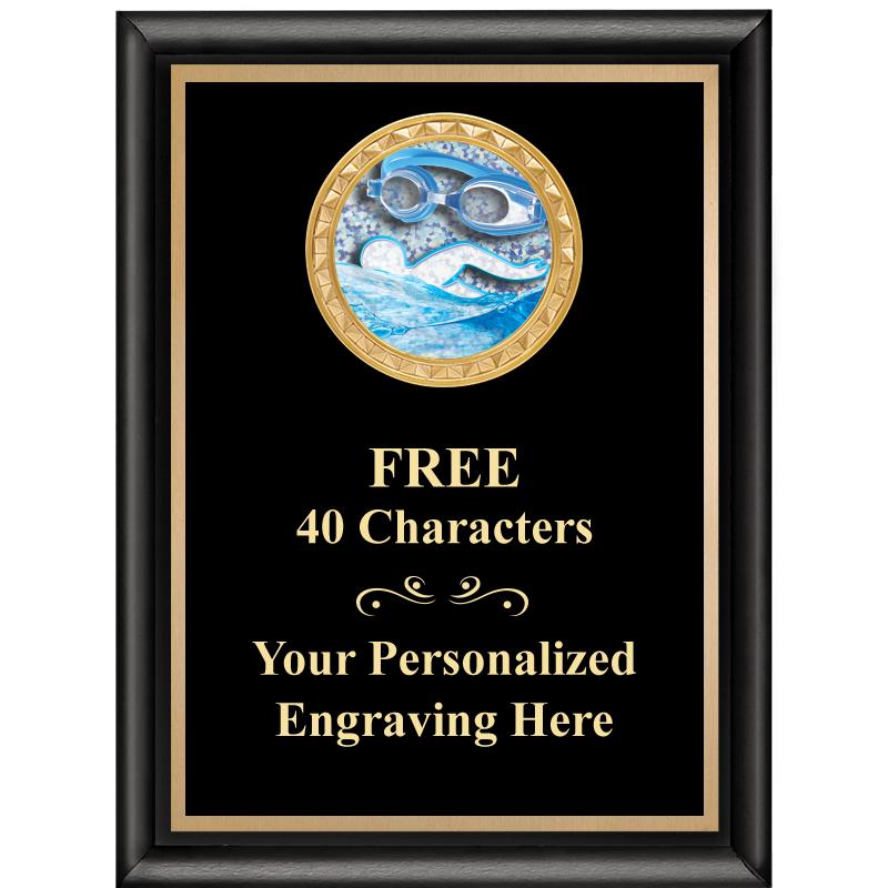 6X8 BLK SHINY EXEC INSERT PLQ