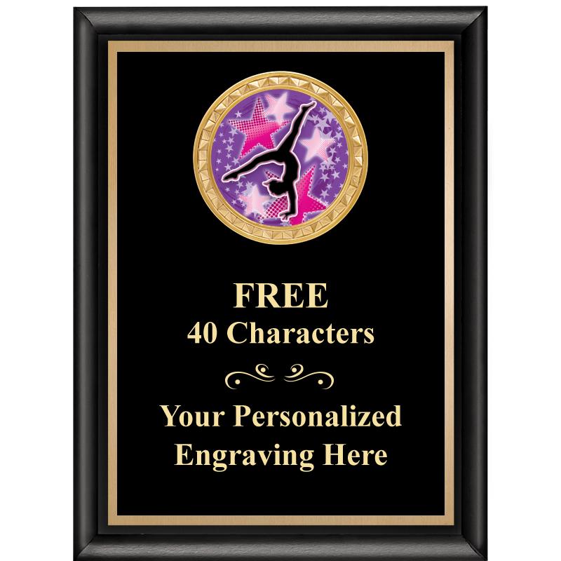 6X8 BLK SHINY EXEC INSERT PLQ