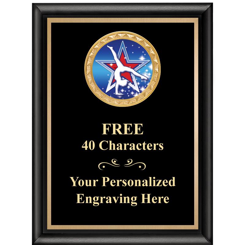 6X8 BLK SHINY EXEC INSERT PLQ