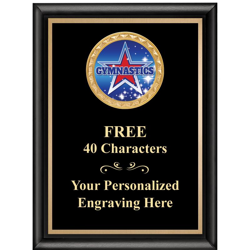 6X8 BLK SHINY EXEC INSERT PLQ