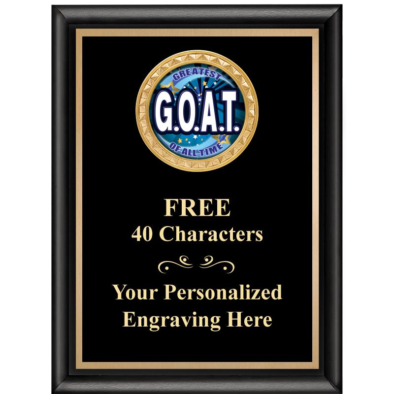 6X8 BLK SHINY EXEC INSERT PLQ