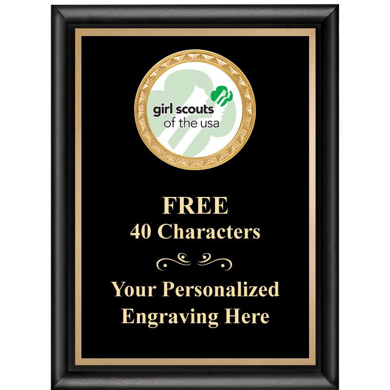 6X8 BLK SHINY EXEC INSERT PLQ