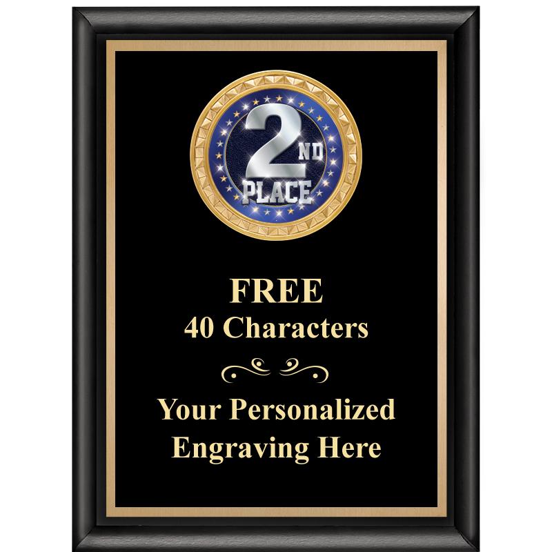 6X8 BLK SHINY EXEC INSERT PLQ