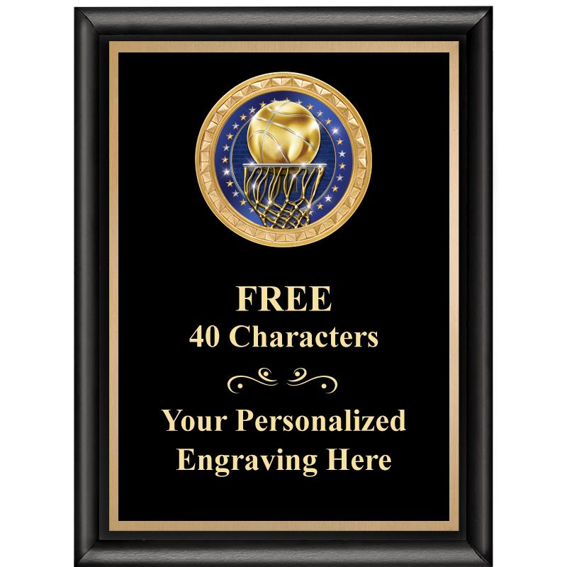 6X8 BLK SHINY EXEC INSERT PLQ