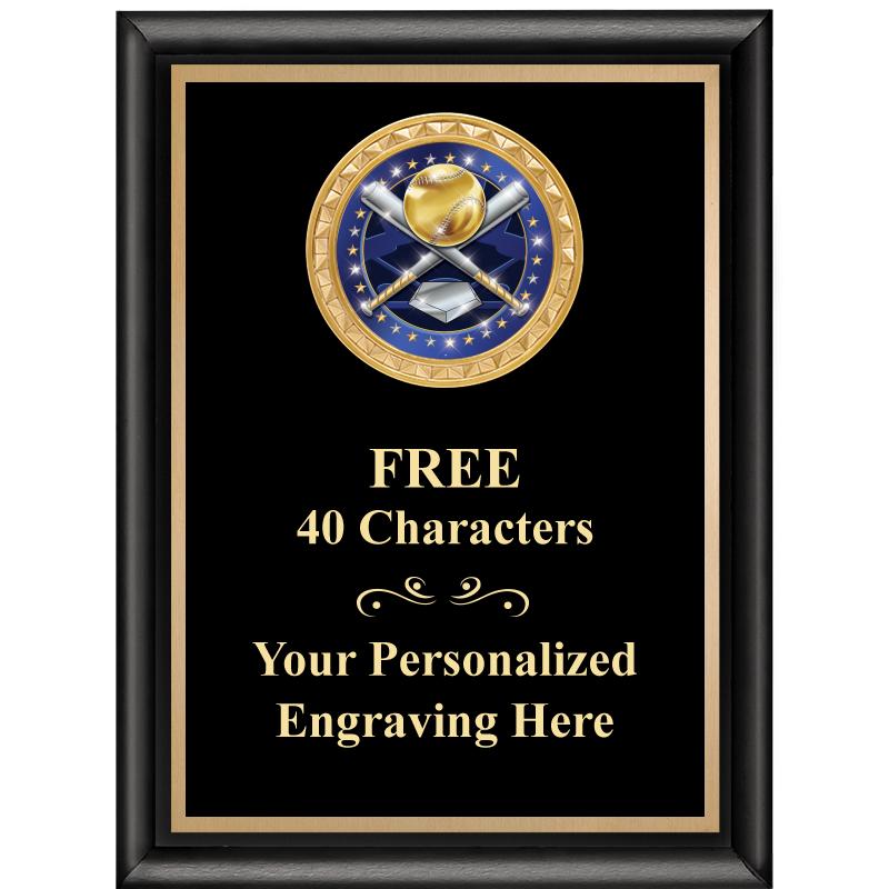 6X8 BLK SHINY EXEC INSERT PLQ