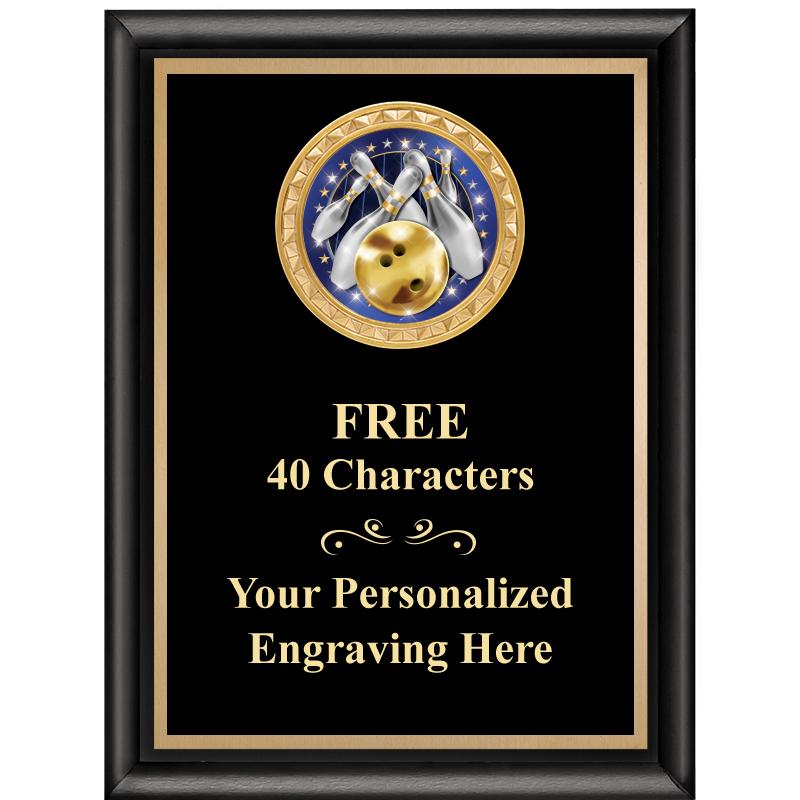 6X8 BLK SHINY EXEC INSERT PLQ