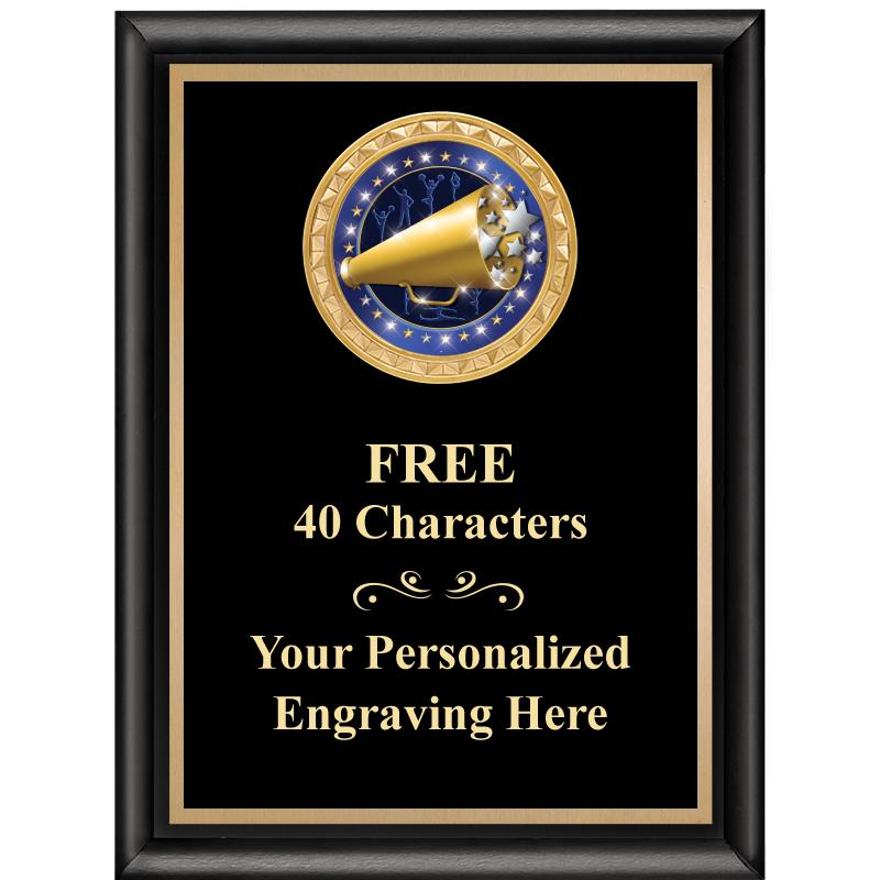 6X8 BLK SHINY EXEC INSERT PLQ