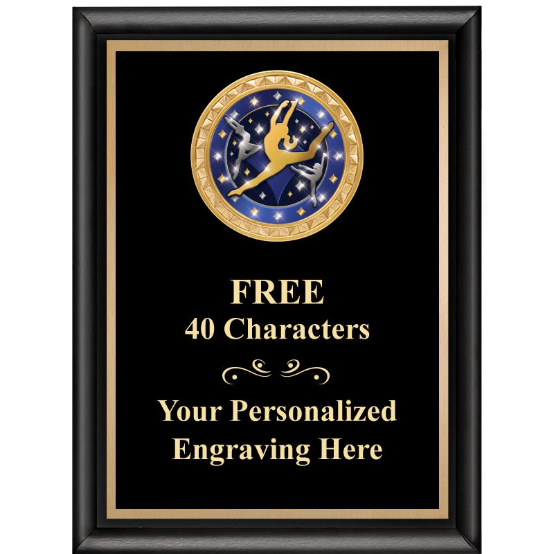 6X8 BLK SHINY EXEC INSERT PLQ