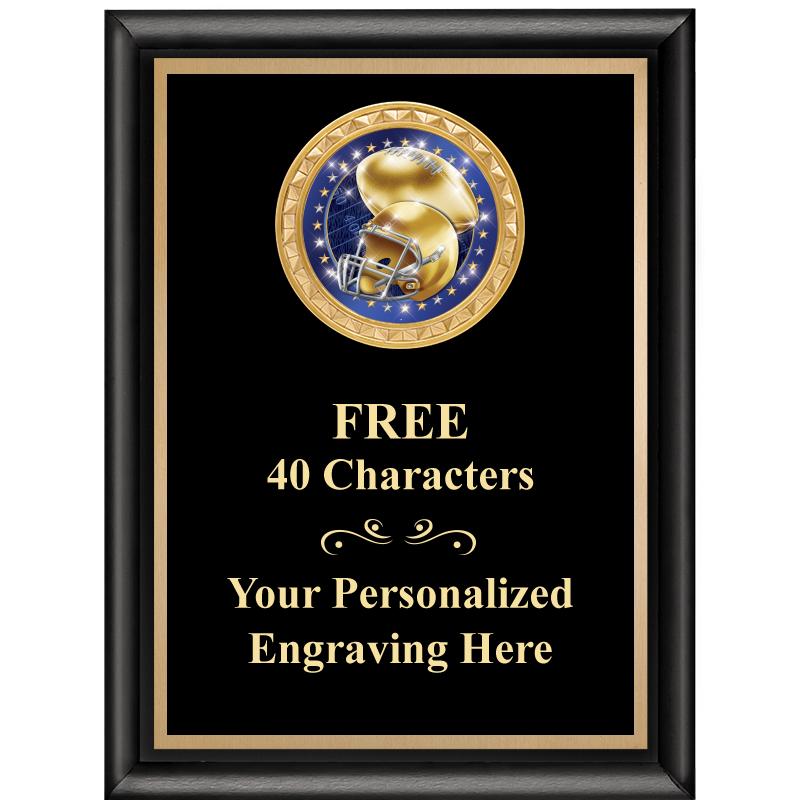 6X8 BLK SHINY EXEC INSERT PLQ