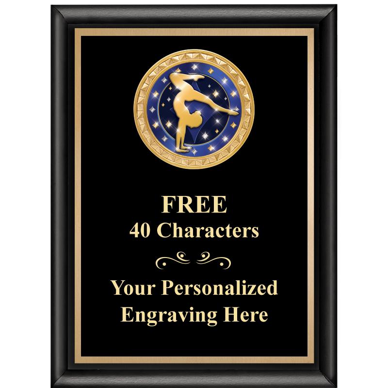 6X8 BLK SHINY EXEC INSERT PLQ