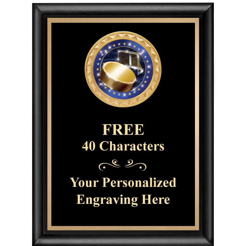 6X8 BLK SHINY EXEC INSERT PLQ