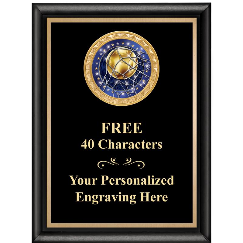 6X8 BLK SHINY EXEC INSERT PLQ