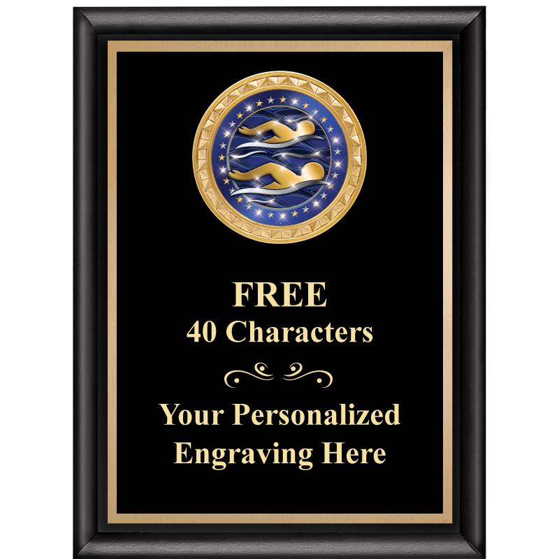 6X8 BLK SHINY EXEC INSERT PLQ