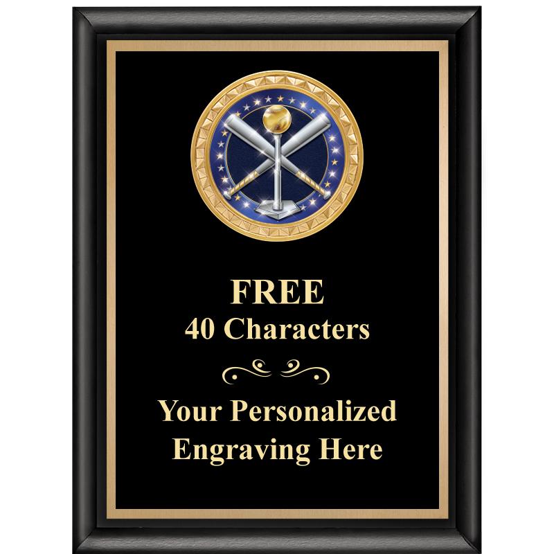 6X8 BLK SHINY EXEC INSERT PLQ