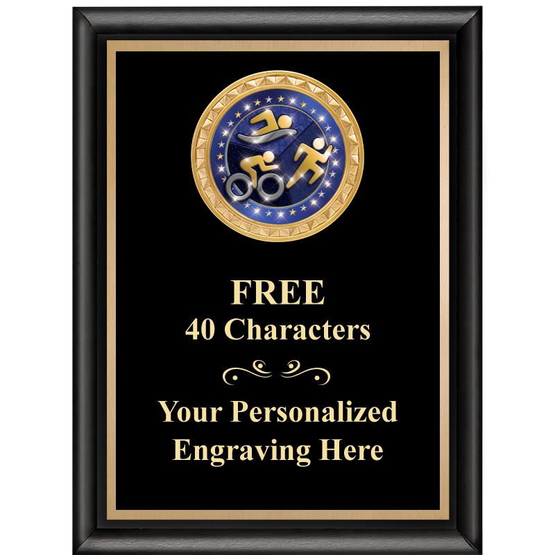 6X8 BLK SHINY EXEC INSERT PLQ