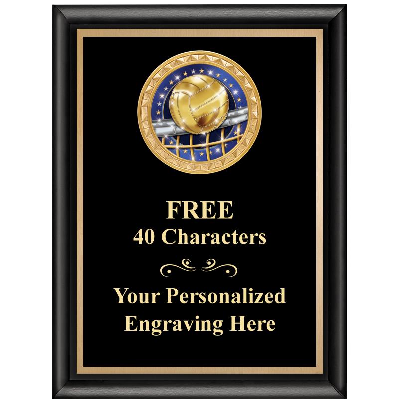 6X8 BLK SHINY EXEC INSERT PLQ