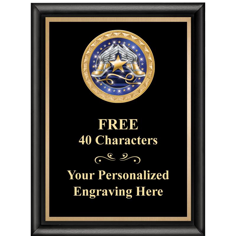 6X8 BLK SHINY EXEC INSERT PLQ