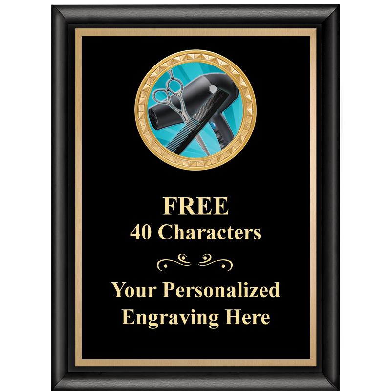 6X8 BLK SHINY EXEC INSERT PLQ