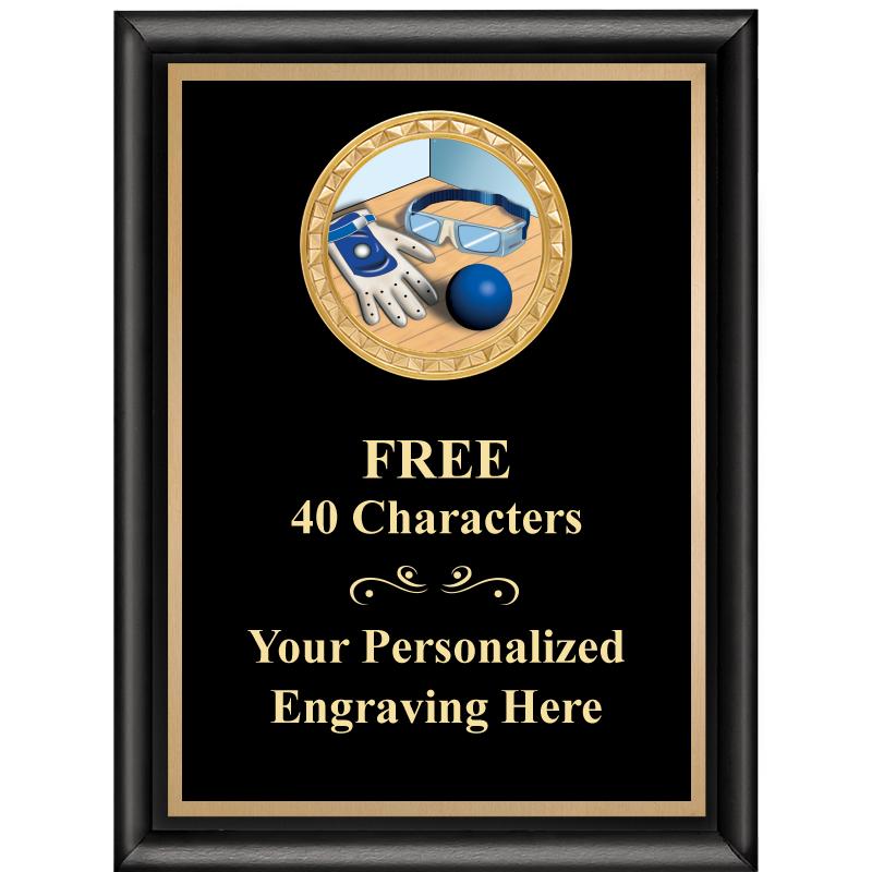 6X8 BLK SHINY EXEC INSERT PLQ