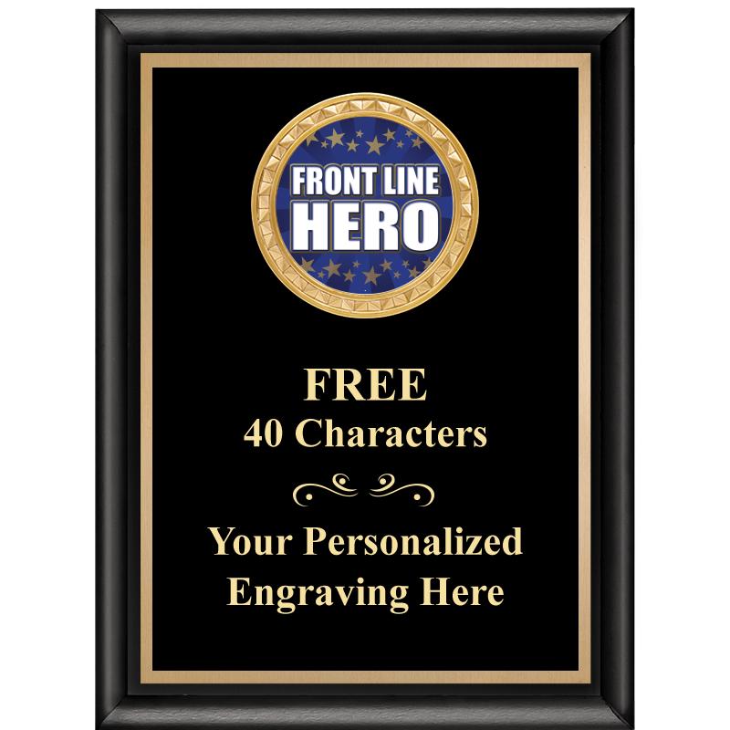 6X8 BLK SHINY EXEC INSERT PLQ