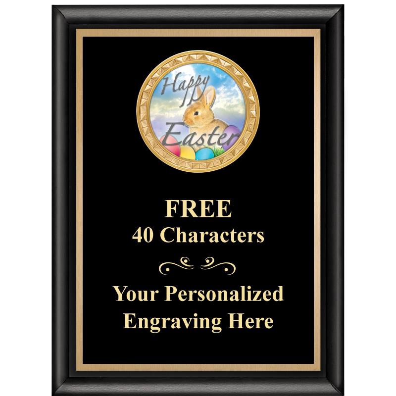 6X8 BLK SHINY EXEC INSERT PLQ