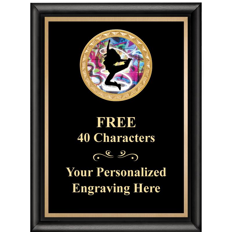 6X8 BLK SHINY EXEC INSERT PLQ