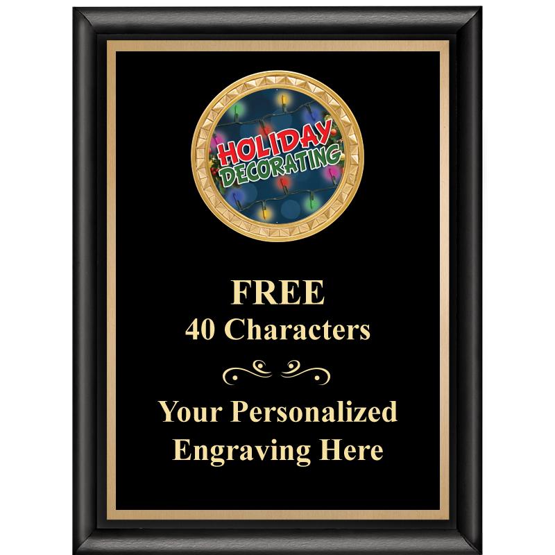 6X8 BLK SHINY EXEC INSERT PLQ