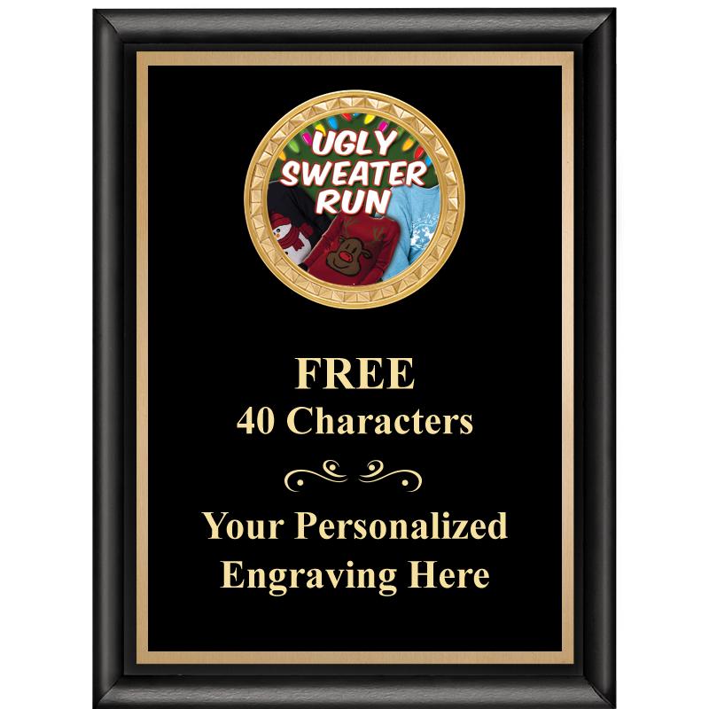 6X8 BLK SHINY EXEC INSERT PLQ