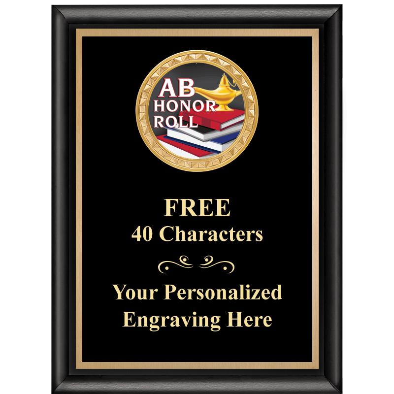 6X8 BLK SHINY EXEC INSERT PLQ