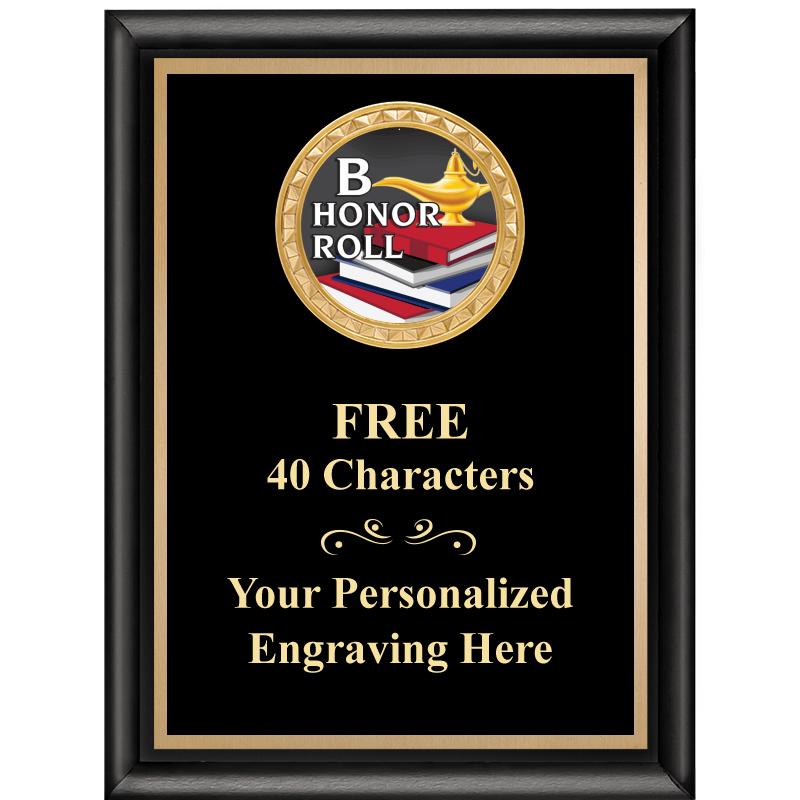 6X8 BLK SHINY EXEC INSERT PLQ