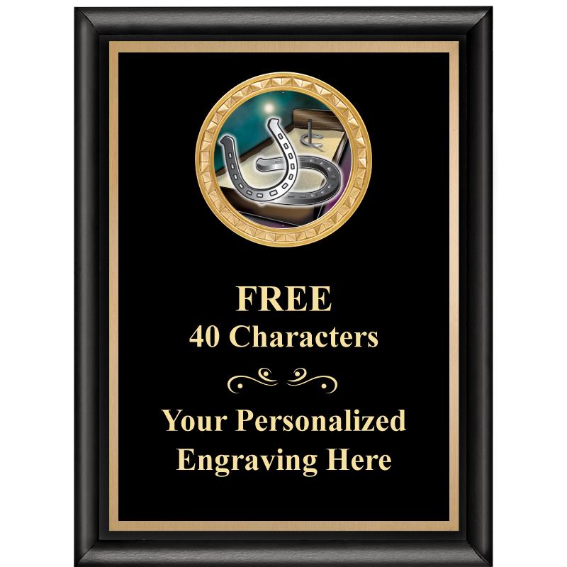 6X8 BLK SHINY EXEC INSERT PLQ