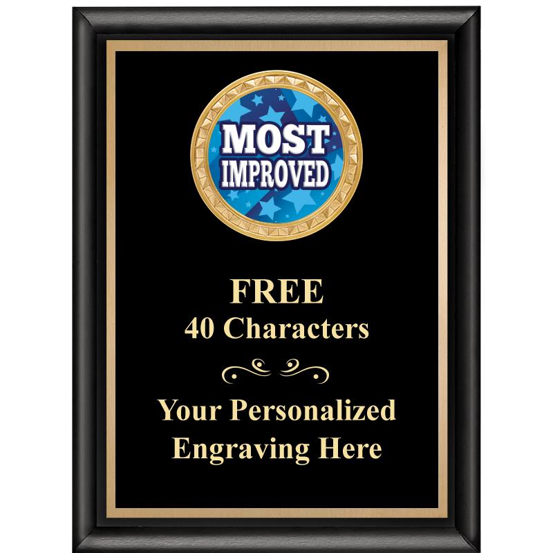 6X8 BLK SHINY EXEC INSERT PLQ