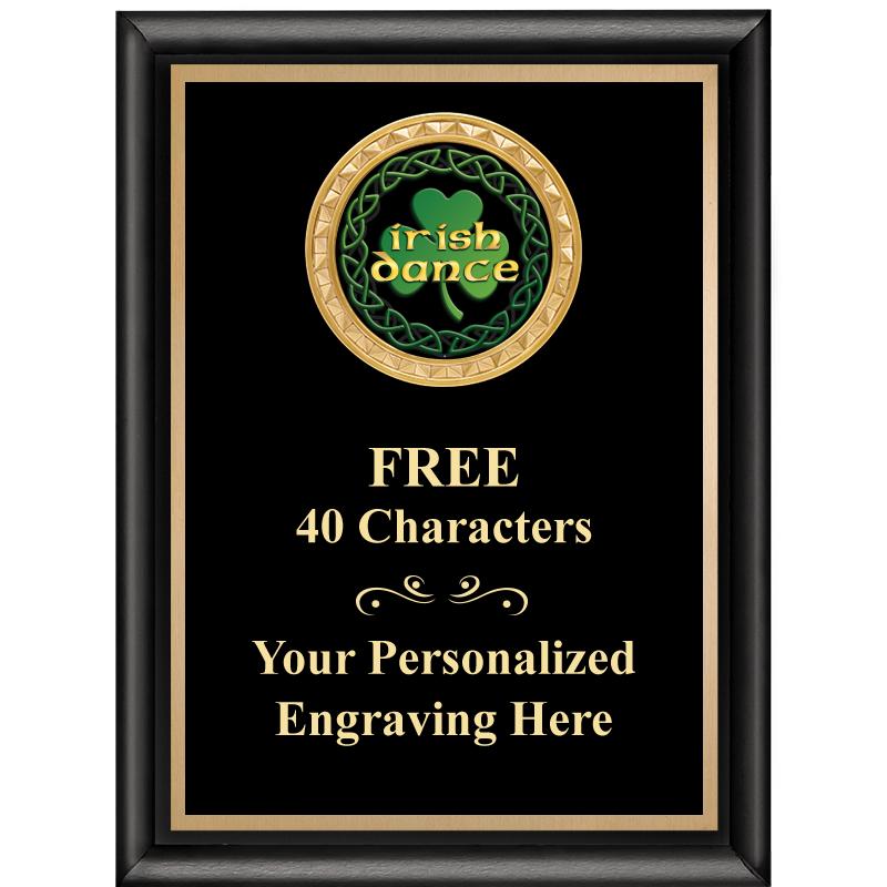 6X8 BLK SHINY EXEC INSERT PLQ