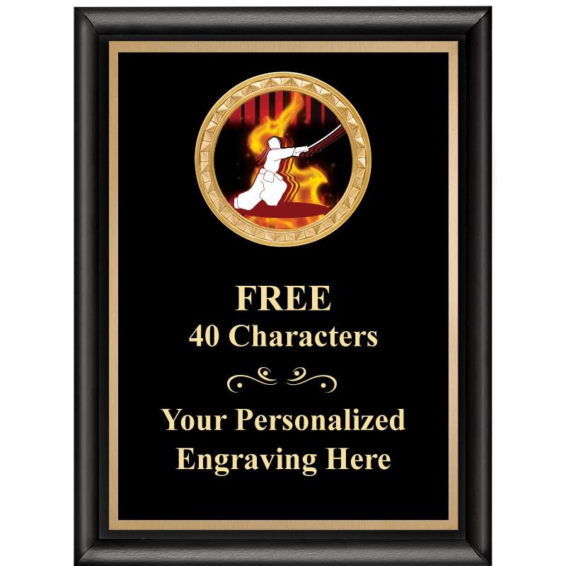 6X8 BLK SHINY EXEC INSERT PLQ