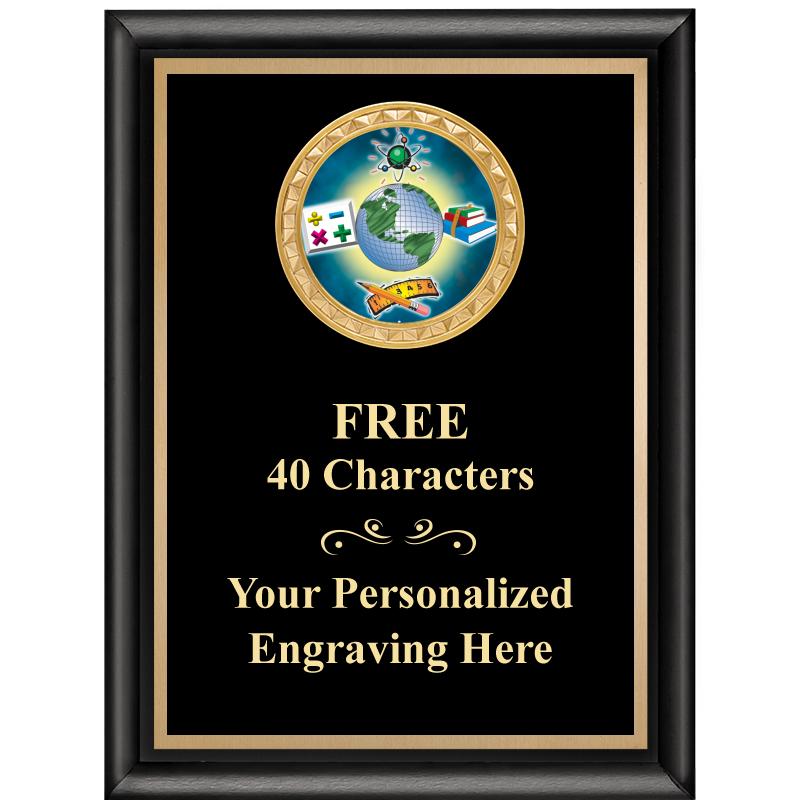 6X8 BLK SHINY EXEC INSERT PLQ