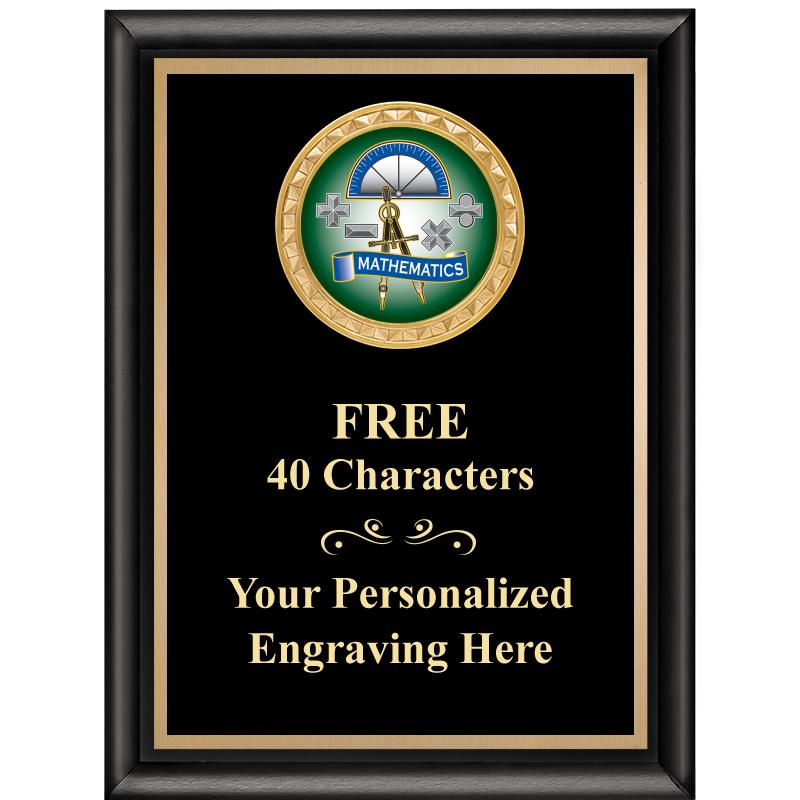 6X8 BLK SHINY EXEC INSERT PLQ