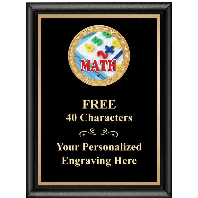 6X8 BLK SHINY EXEC INSERT PLQ