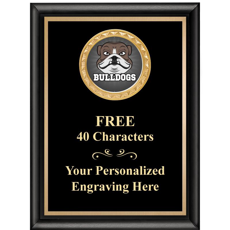 6X8 BLK SHINY EXEC INSERT PLQ