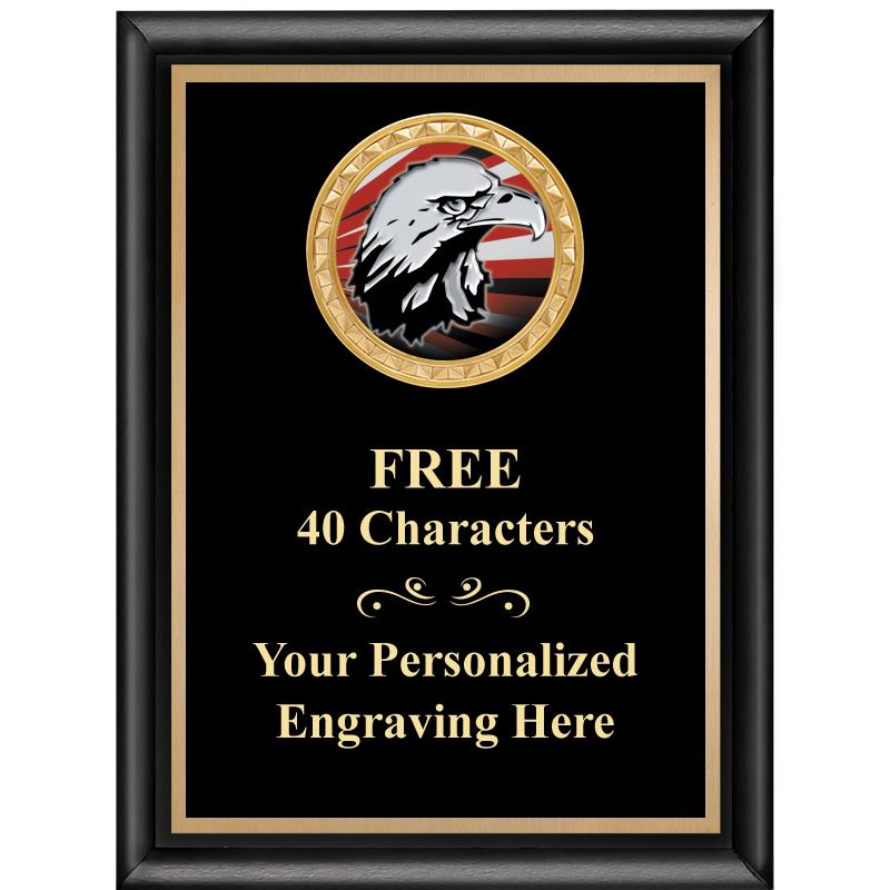 6X8 BLK SHINY EXEC INSERT PLQ