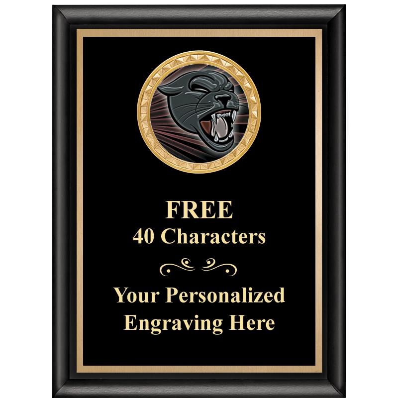 6X8 BLK SHINY EXEC INSERT PLQ